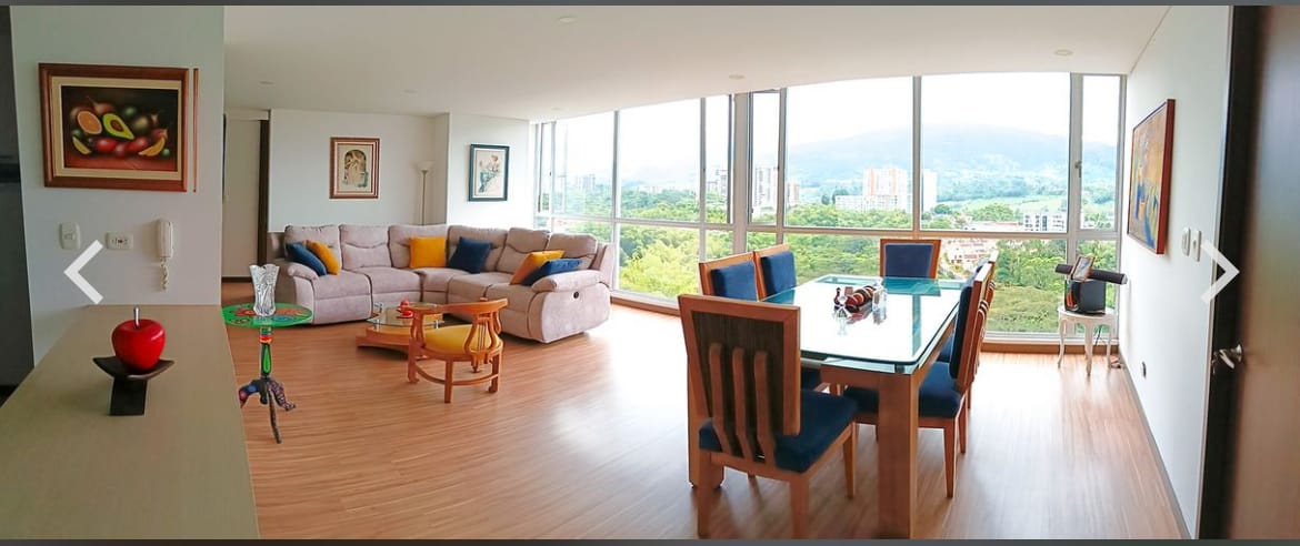 Apartamento con vista a la cordillera en exclusivo sector de Armenia